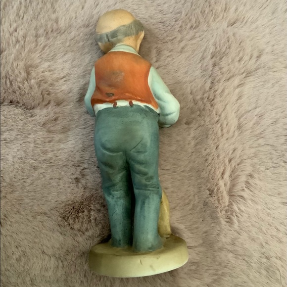 Vintage Dabs Japan Old Man Grandpa Glasses Broom Figurine - Picture 2 of 4